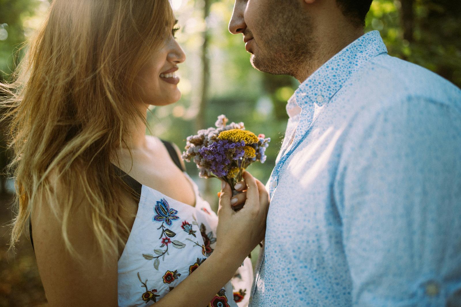 Professional couple connecting